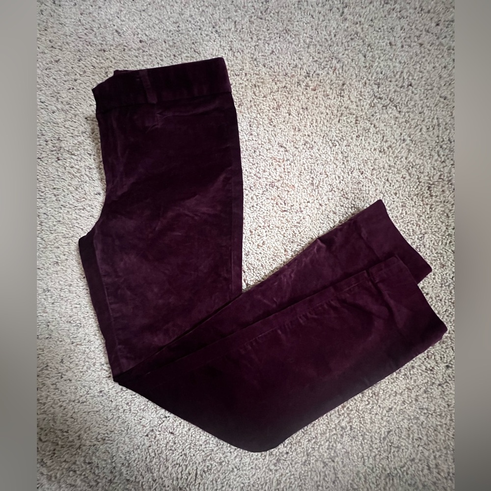 Banana Republic dark red velvet jeans